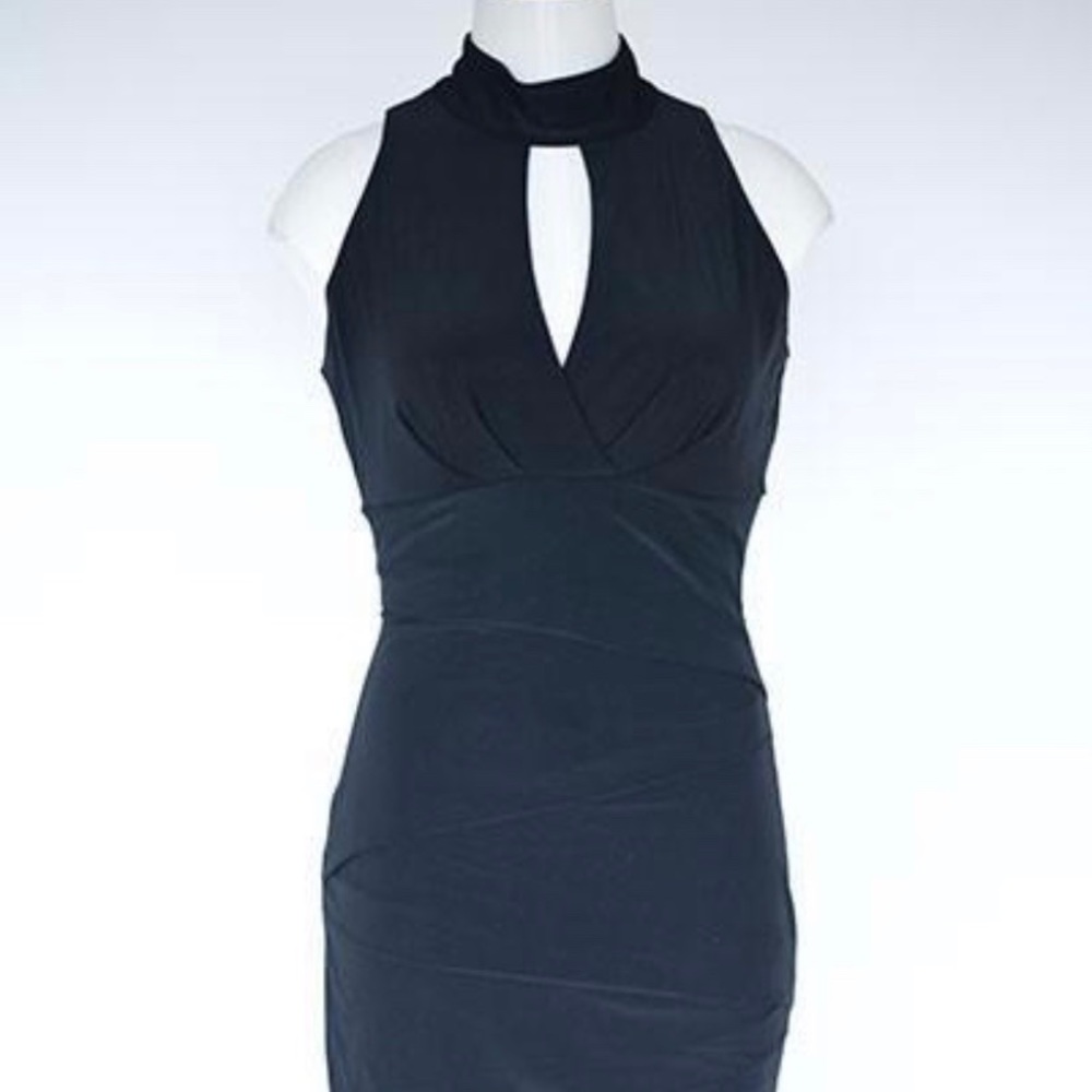 slimming black dress WHBM